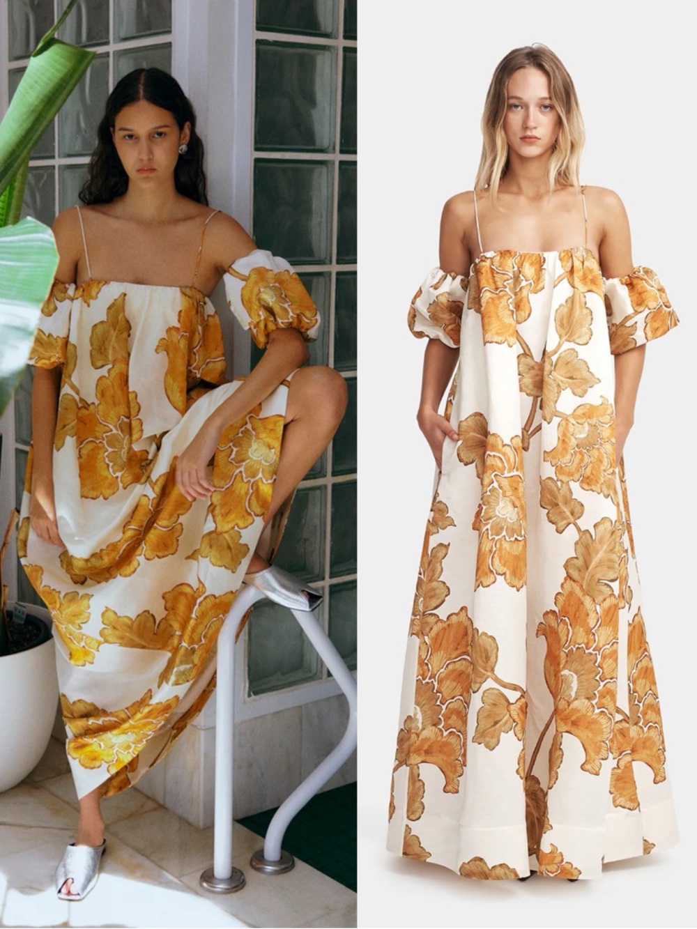 NEW NWT Hansen & Gretel Vetiver Maxi Dress In Sunshine Bloom Floral Print